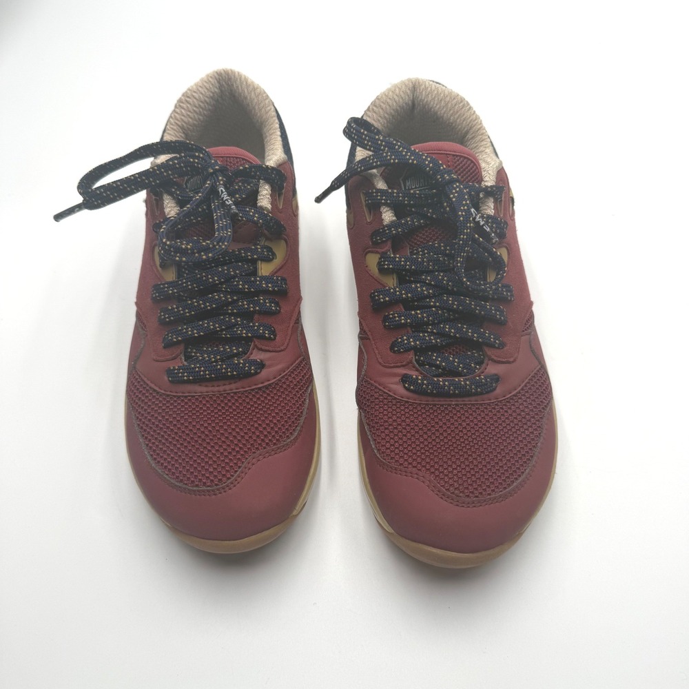 Lems Trailhead Minimalist Hiking Sneakers Burgundy Navy Low Top Mens Shoes
